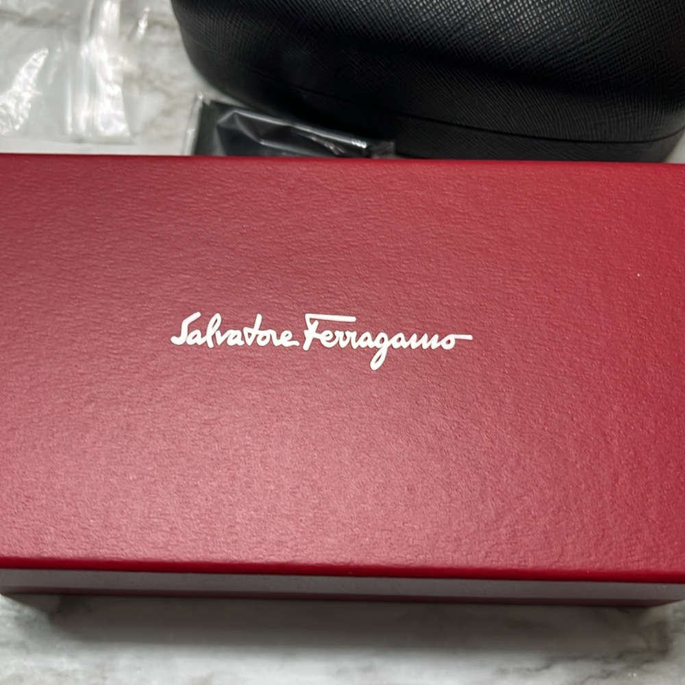 SOLD! SALVATORE FERRAGOMO BLACK SUNGLASSES NWT - Picture 11 of 16